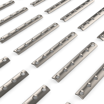 One-third tubular titanium locking plate with cortical screws
